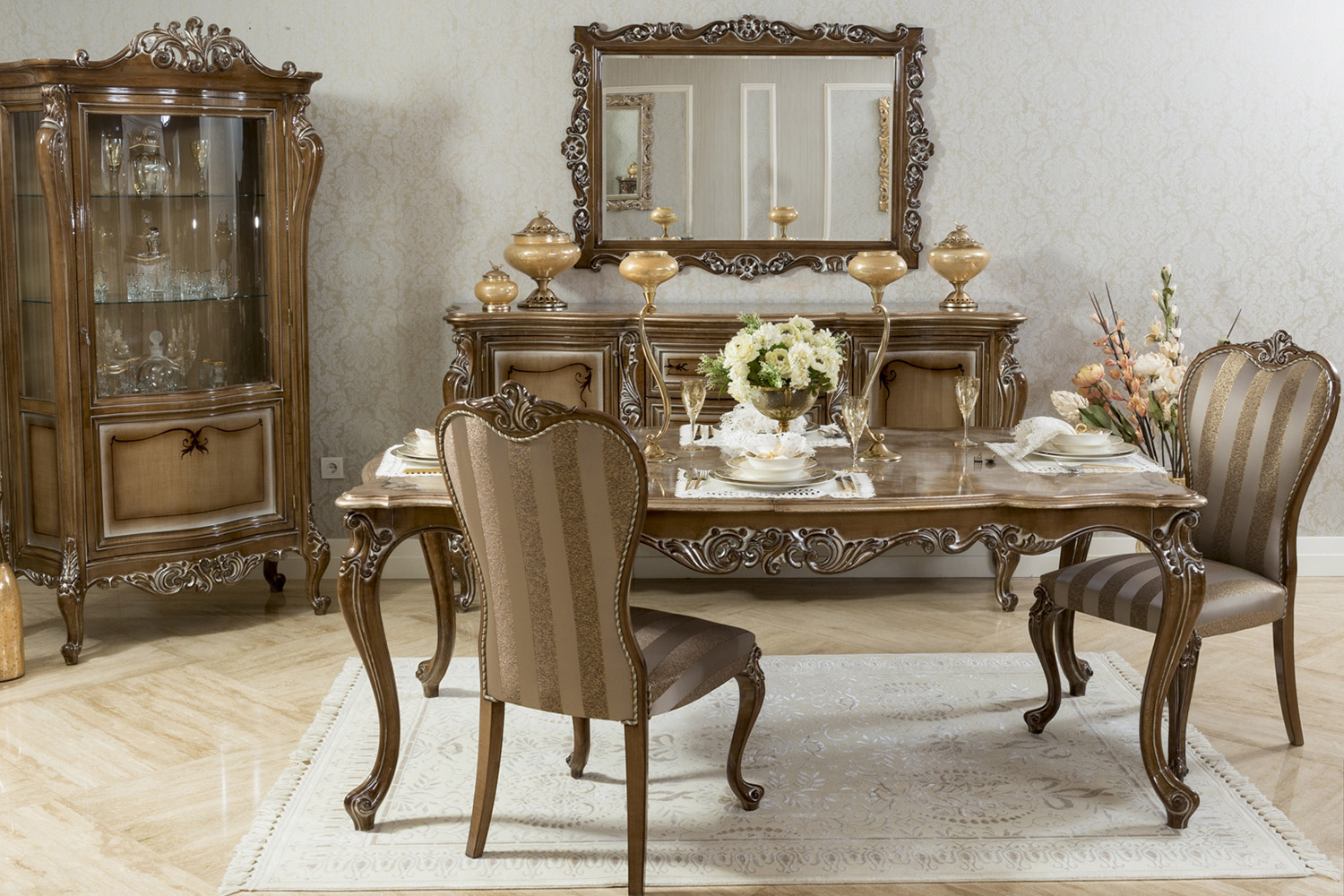 Mirage Furniture - Catherine Dining Room