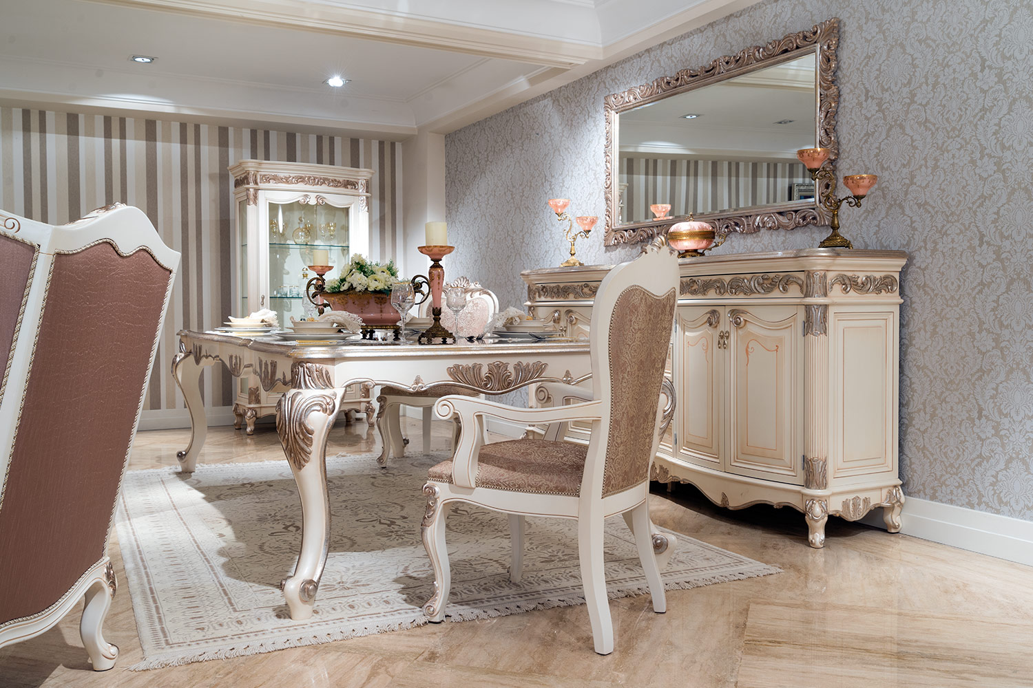 Mirage Furniture - Louis Dining Room