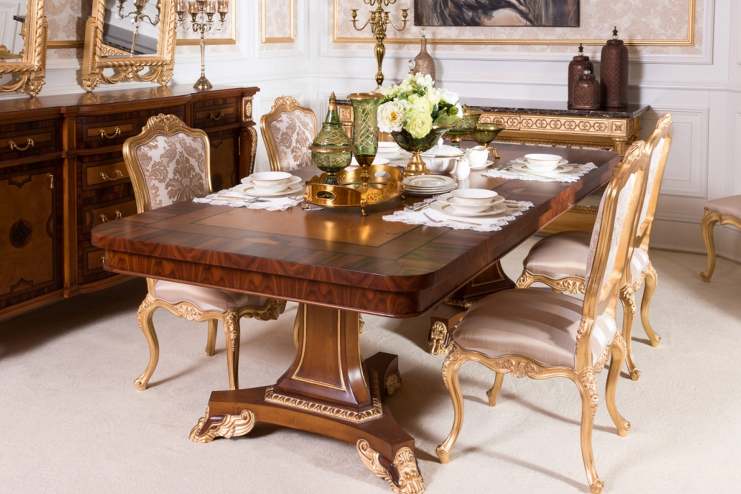 Mirage Furniture - Queen Dining Room